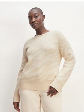 Everlane The Alpaca Tiger Jacquard Crewneck